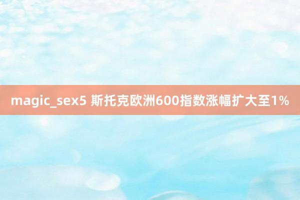 magic_sex5 斯托克欧洲600指数涨幅扩大至1%